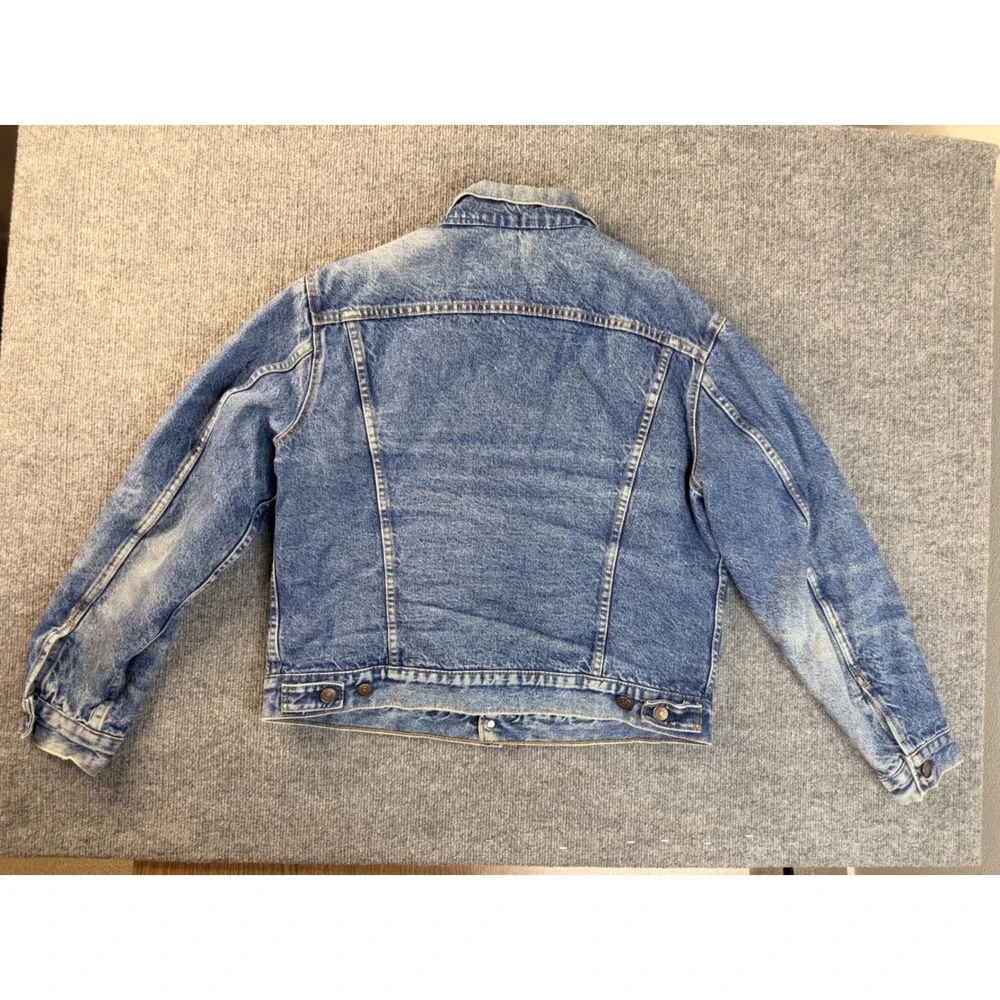 Vintage Levis 70506 0316 Denim Jacket Mens 46 Blue Blanket Lined Made in USA Y2K